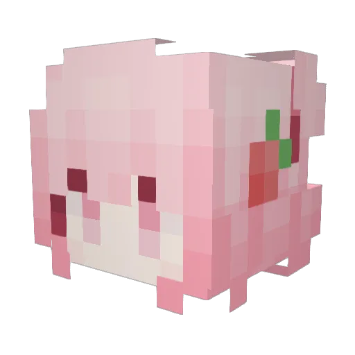 chu_zhe Minecraft avatar head, 3D render