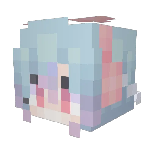 chuantuo_nature Minecraft avatar head, 3D render