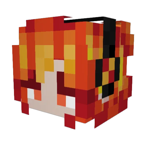 chuazaii Minecraft avatar head, 3D render