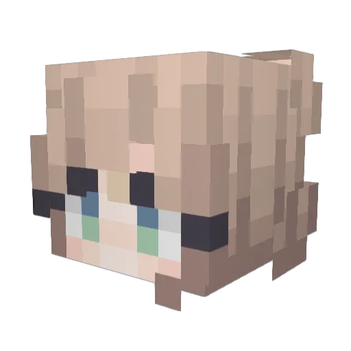 chubbyaxolotl Minecraft avatar head, 3D render