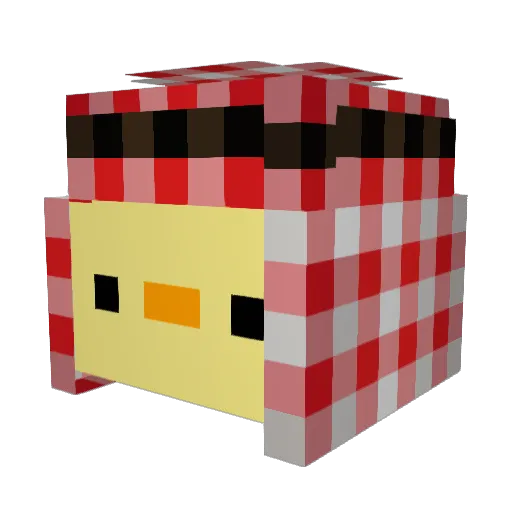 chubbziy Minecraft avatar head, 3D render