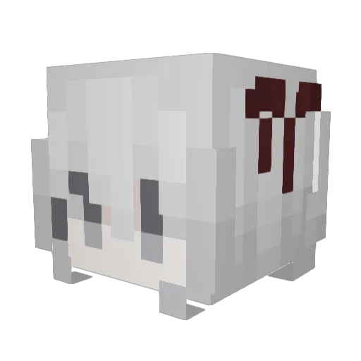 chubitsu Minecraft avatar head, 3D render