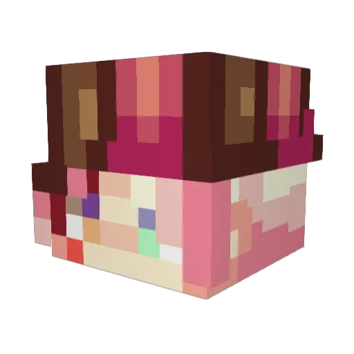 chublettt Minecraft avatar head, 3D render