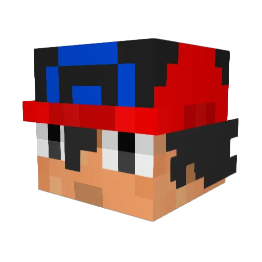chubmunk Minecraft avatar head, 3D render