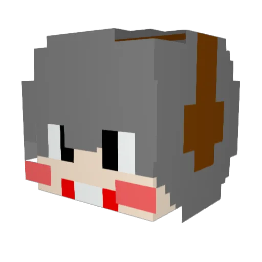 chucan Minecraft avatar head, 3D render
