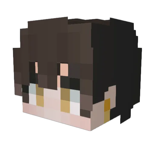 chucaroni Minecraft avatar head, 3D render