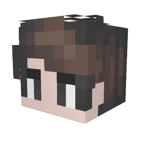 chuchokj Minecraft avatar head, 3D render