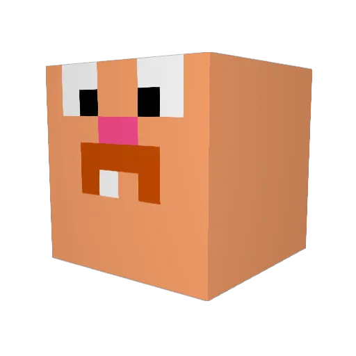 chuck201 Minecraft avatar head, 3D render