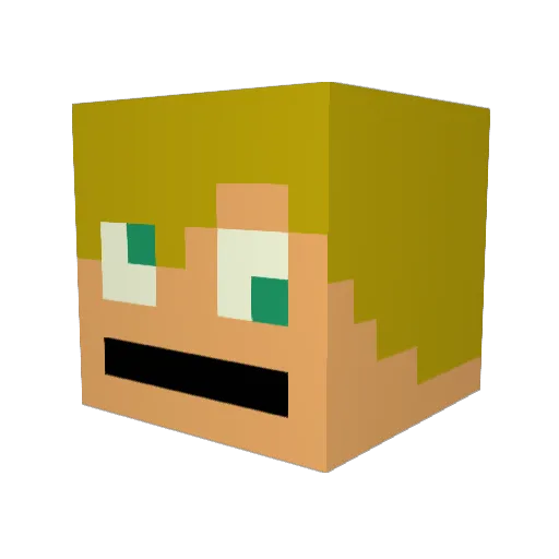 chuck_lorris Minecraft avatar head, 3D render