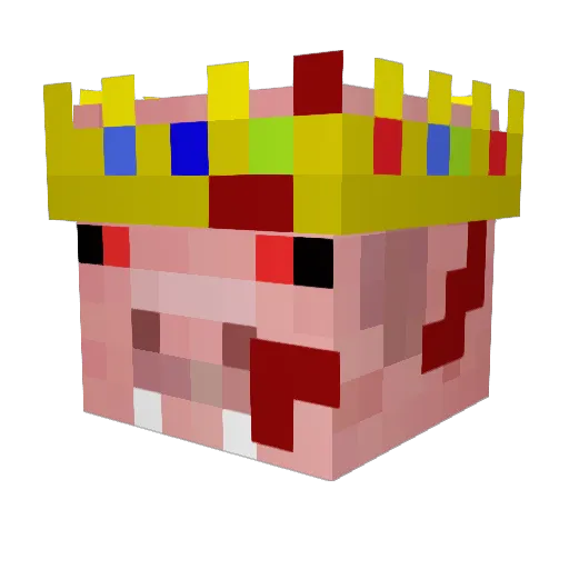 chuckburns Minecraft avatar head, 3D render