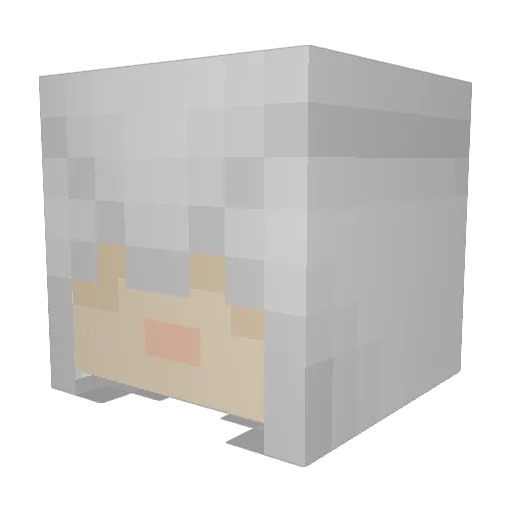 chuckledubz Minecraft avatar head, 3D render