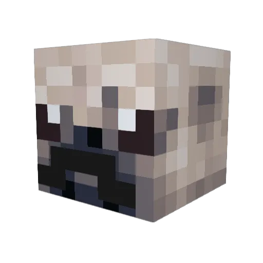 chuckleswhit Minecraft avatar head, 3D render
