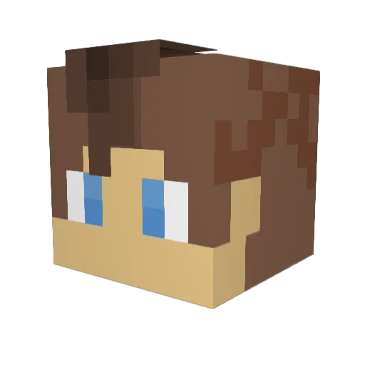 chuckmanuck Minecraft avatar head, 3D render