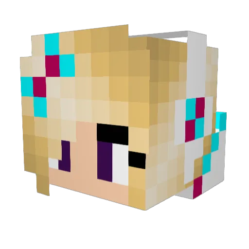 chuckphil Minecraft avatar head, 3D render