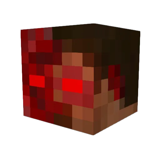 chuckyhydra Minecraft avatar head, 3D render