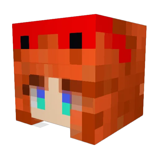 chuckymouse Minecraft avatar head, 3D render