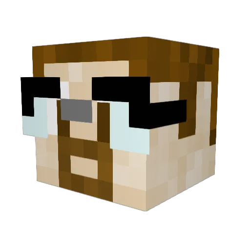 chuckysw Minecraft avatar head, 3D render