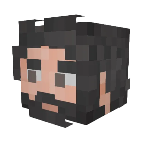 chuckzer Minecraft avatar head, 3D render