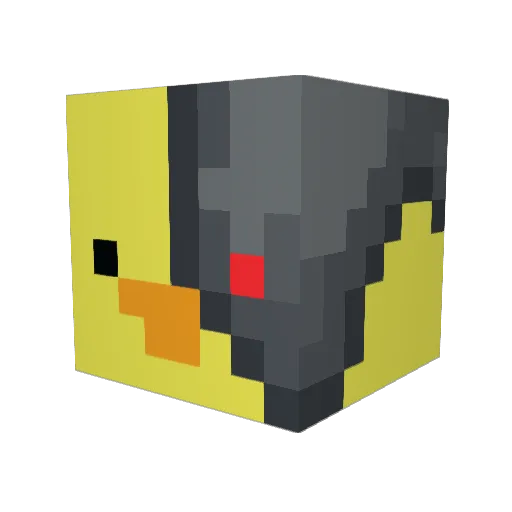 chudbat Minecraft avatar head, 3D render