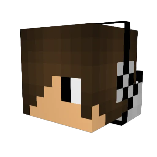 chudik Minecraft avatar head, 3D render