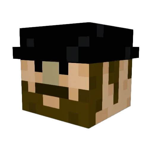chudilingus Minecraft avatar head, 3D render