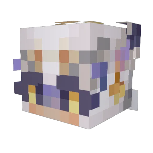chudische Minecraft avatar head, 3D render