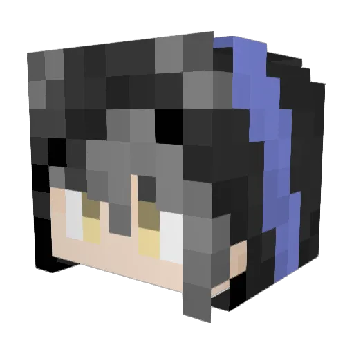chuguang Minecraft avatar head, 3D render