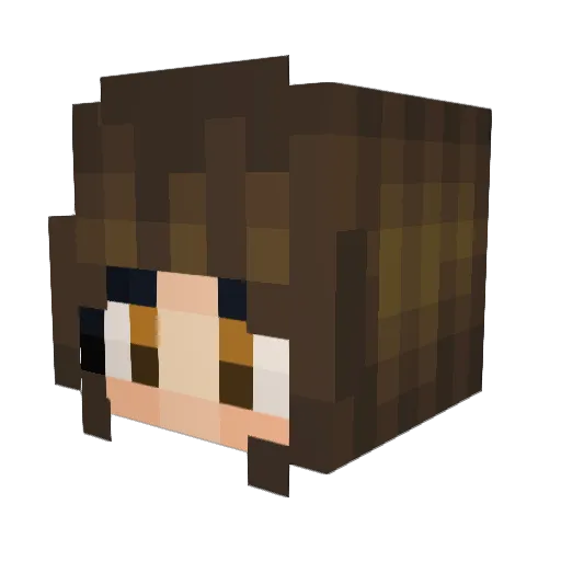 chuha3 Minecraft avatar head, 3D render
