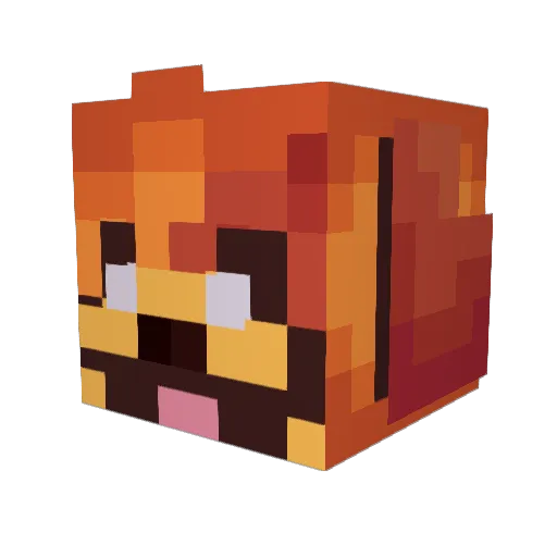 chulet0nn Minecraft avatar head, 3D render
