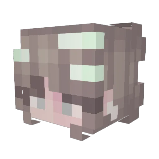 chuluna Minecraft avatar head, 3D render