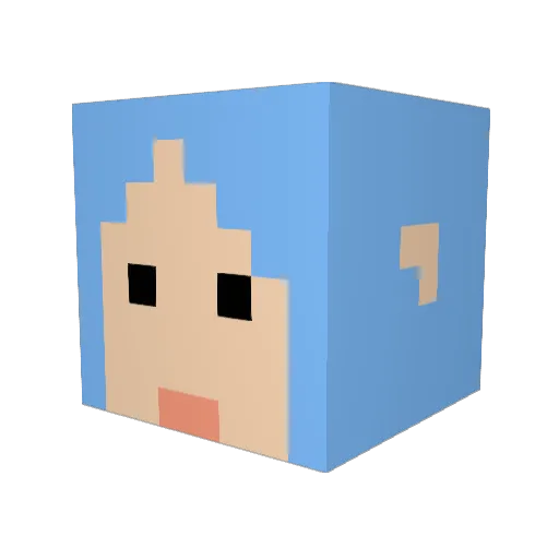 chuly0825 Minecraft avatar head, 3D render