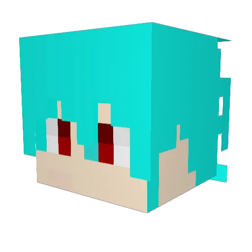 chumin Minecraft avatar head, 3D render