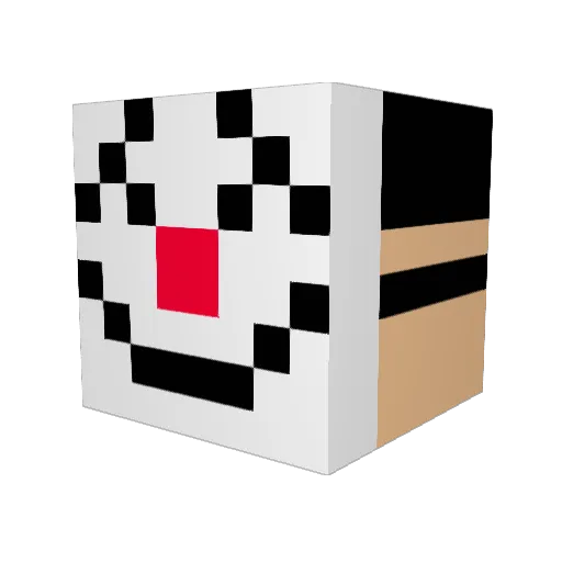 chun112 Minecraft avatar head, 3D render