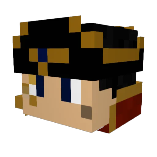 chun_dae Minecraft avatar head, 3D render