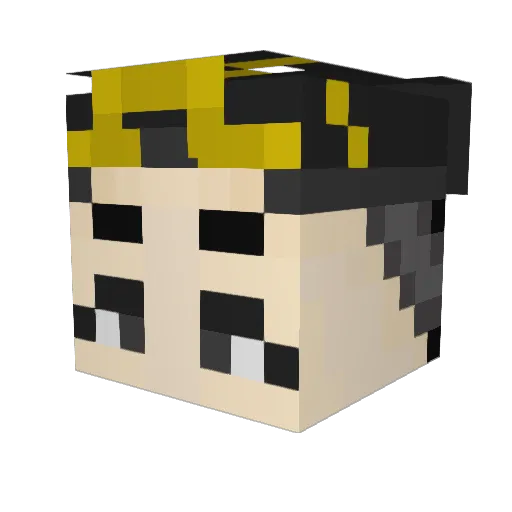 chunbok_1 Minecraft avatar head, 3D render