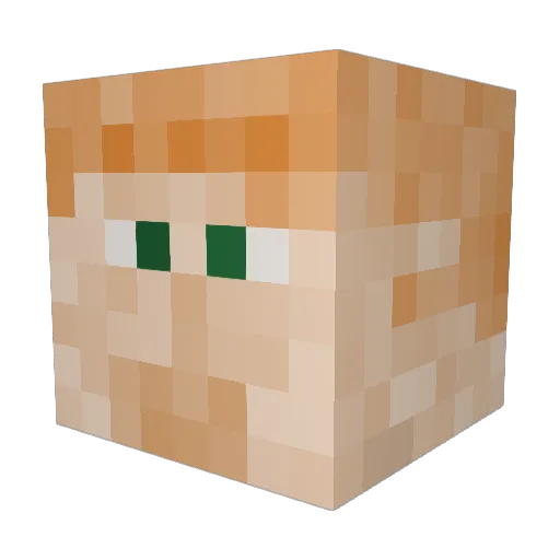 chungblood Minecraft avatar head, 3D render