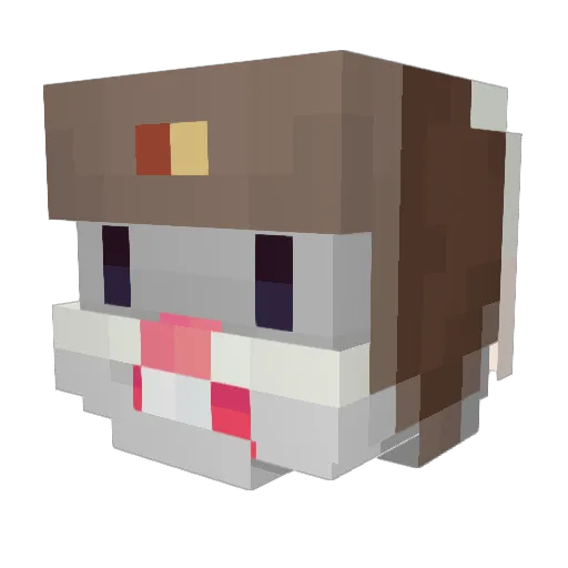 chungusss_ Minecraft avatar head, 3D render