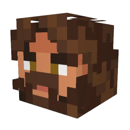 chunkicapybara Minecraft avatar head, 3D render