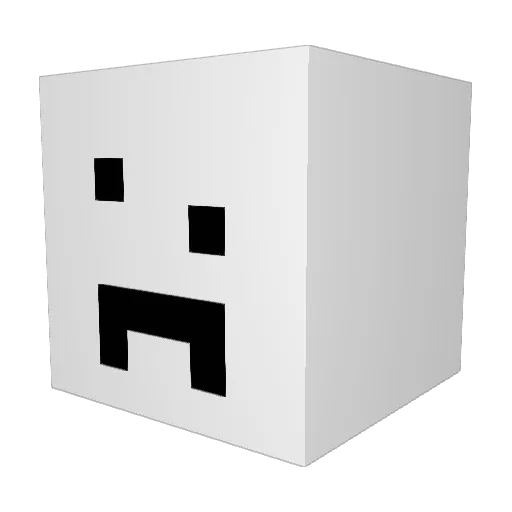 chunkneight Minecraft avatar head, 3D render