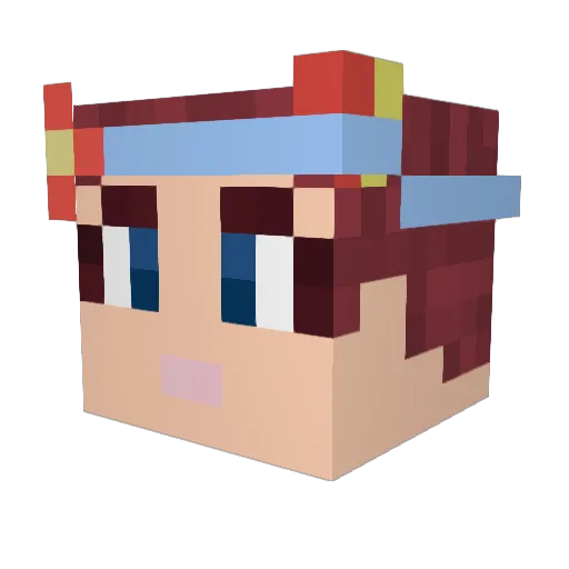 chunksofplum Minecraft avatar head, 3D render