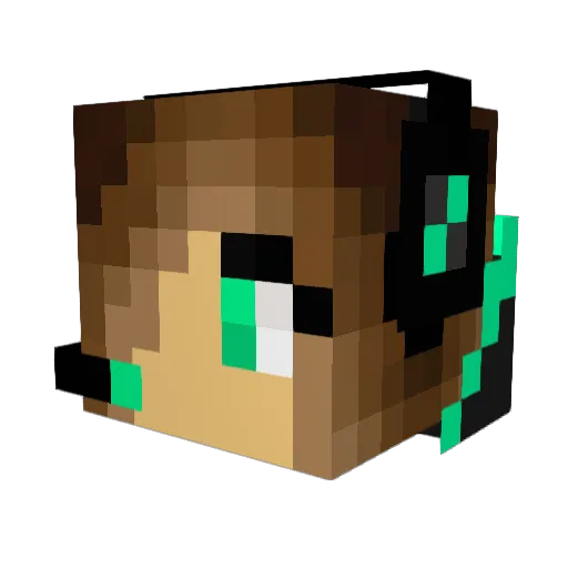 chunky_monk10 Minecraft avatar head, 3D render