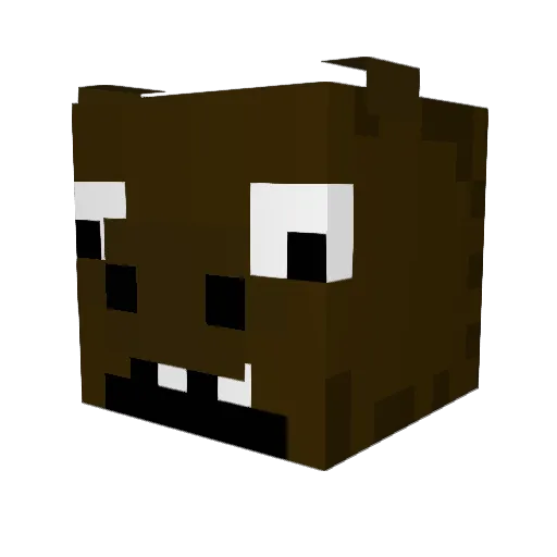 chunkychubby Minecraft avatar head, 3D render