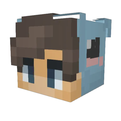 chunkymiso Minecraft avatar head, 3D render