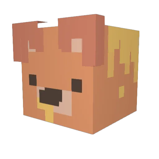 chunkyshark29 Minecraft avatar head, 3D render