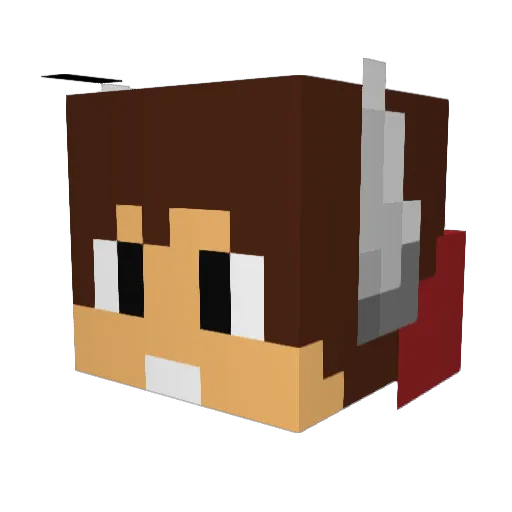 chunta_kun Minecraft avatar head, 3D render