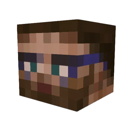chuntise Minecraft avatar head, 3D render