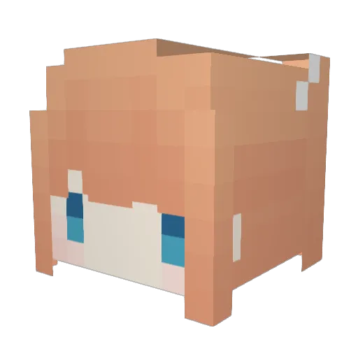 chunyaozhang Minecraft avatar head, 3D render