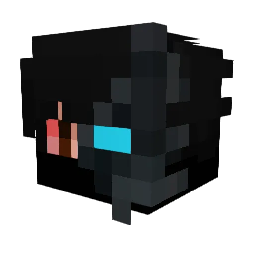 chunzai Minecraft avatar head, 3D render