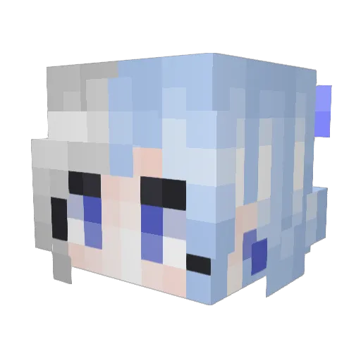 chuone Minecraft avatar head, 3D render