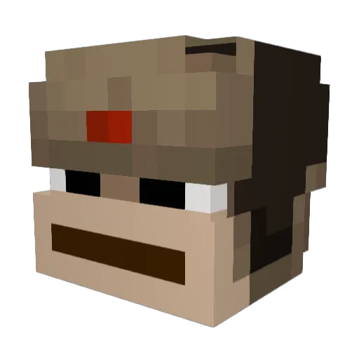 chupambo Minecraft avatar head, 3D render